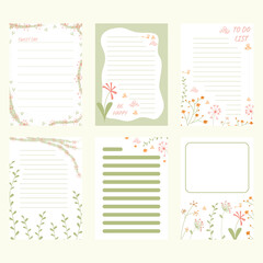 cute note paper illustration design ready to print