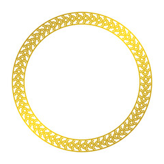 Circular Golden Border Frame