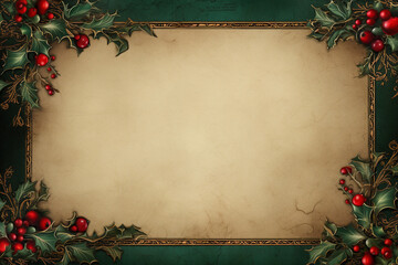 christmas greeting card with christmas branches