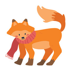 Fox 1 Cute Animal Winter 2D Illustrations