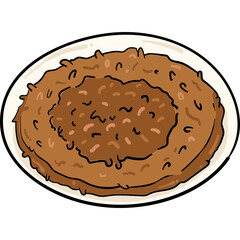 Kerak Telor Nusantara Food 2D Illustrations