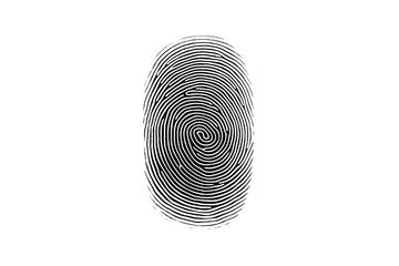 White background with isolated fingerprint PNG