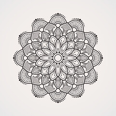 Circular ornament forms mandala flowers