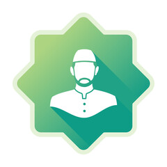 Muslim Man with Hat and Beard Icon