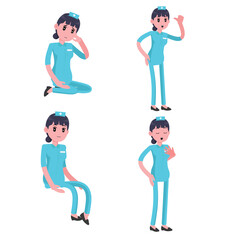Flat Illustration Health & Nurse Explainer Character