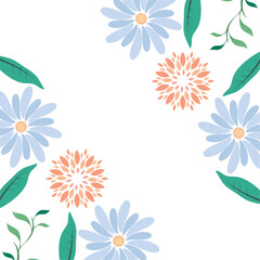 Fototapeta na wymiar floral frame illustration