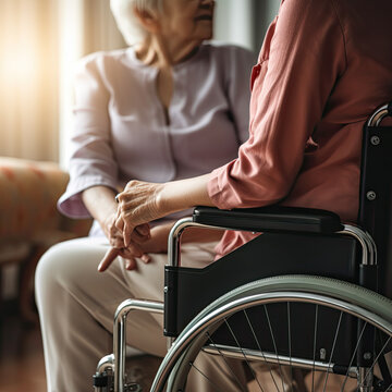elderly care, nurse and hand,  elders old age patience