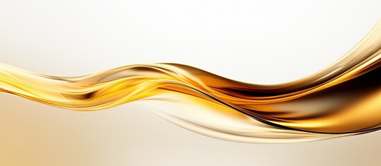 Sleek oil wave on light background.