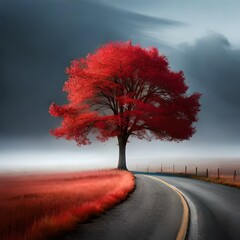tree on the road