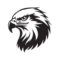Naklejka premium Eagle Face Vector illustration