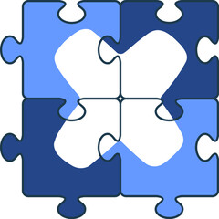 Puzzle Piece Alphabet X