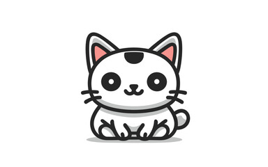 Illustration of a cat with a smile
