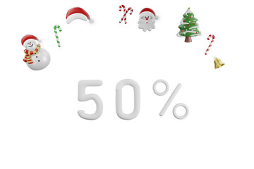 christmas tree, card, set, santa, 3D, 50%, icon, box