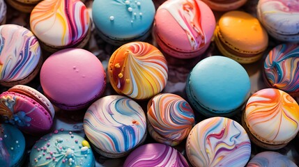 Colorful and artistic macarons