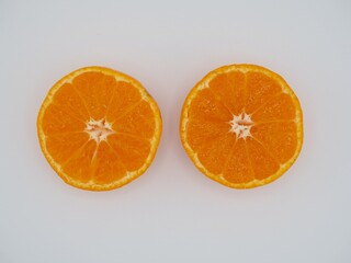 신선한 유기농 과일 귤 슬라이스