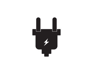 Electric plug vector icon symbol illustration