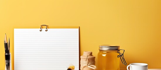 Notepad with honey do list and tools on desk. - obrazy, fototapety, plakaty
