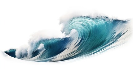 Huge Stormy Sea Wave Isolated on the White Background
