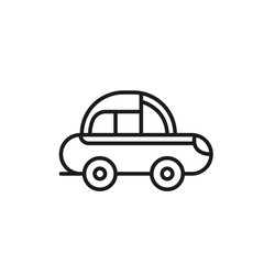 car toy icon vector element design template