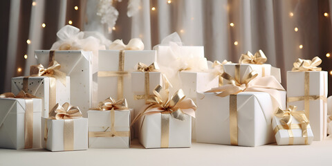 White Gift Boxes Galore: A Gorgeous Wedding Display
