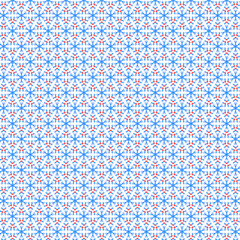 Blue snowflakes on white background Festive, New Year, Merry Christmas, winter holiday pattern