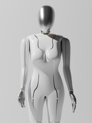 3d render of a mannequin , cyber female