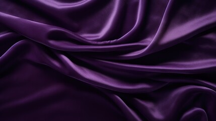 Luxurious purple satin or velvet fabric with smooth waves premium background