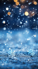 Fototapeta na wymiar Christmas, New Year winter golden lights festive bokeh sparkling background