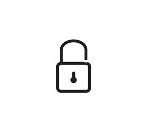 Lock safety icon vector symbol design illustration 