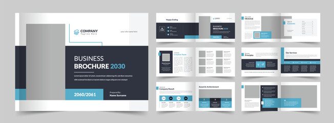 Brochure Template Layout Design, Editable Template Layout, A5 Brochure - obrazy, fototapety, plakaty