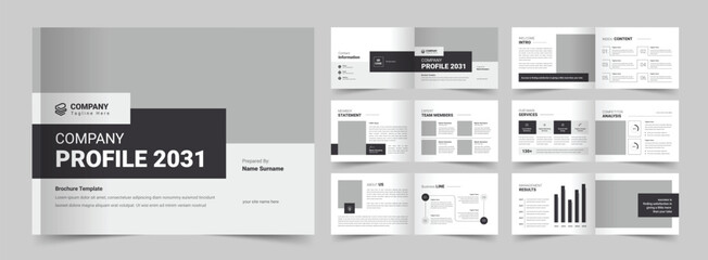 Company Profile Brochure Template, A5 Brochure Template, Vector Brochure