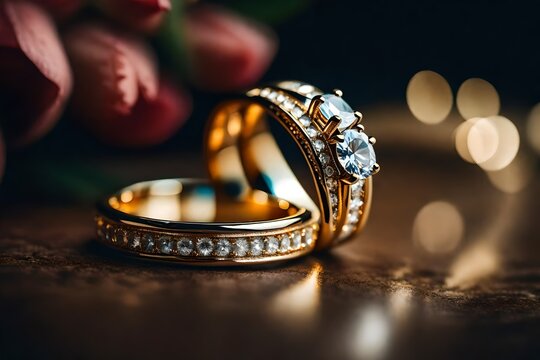 An exquisite picture of a wedding ring.