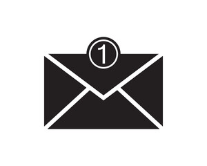 New email message notification vector icon design illustration