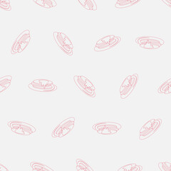 Pancake line art seamless pattern. Suitable for backgrounds, wallpapers, fabrics, textiles, wrapping papers, printed materials, and many more.