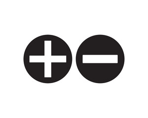 Plus and minus symbol icon vector design illustration