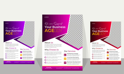 modern corporate business flyer template design 