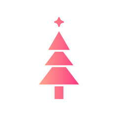 Fototapeta premium christmas tree gradient icon