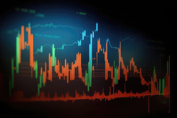 stock market graph .business and finance concept. Generative AI