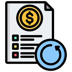 Back Order Outline Color Icon