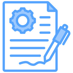 Contract Blue Icon