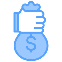Cost Saving Blue Icon