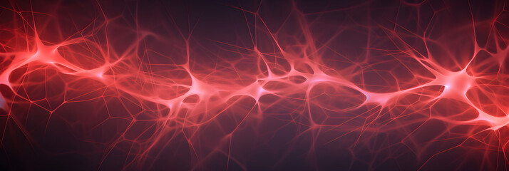 Naklejka premium glowing nervous system abstract art background banner
