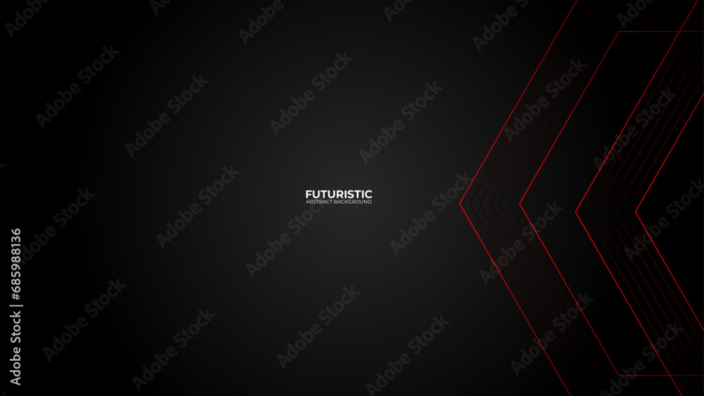 Canvas Prints minimal geometric black gradient with red lines background. dynamical elegant, forms, line compositi