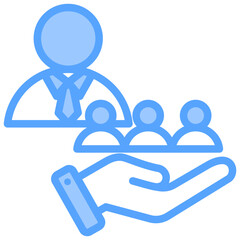 Public Servant Blue Icon