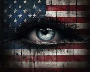 Vision of Freedom: Stark American Flag Eye