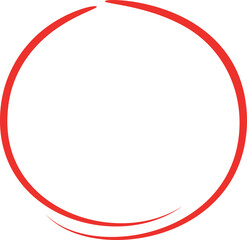 Red Hand Drawn Circle Highlighter
