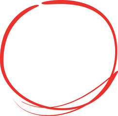 Red Hand Drawn Circle Highlighter
