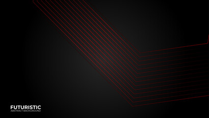 Red abstract banner background with Red lines. Dynamical elegant, forms, line composition. Abstract dark luxury banner. Business creative fluid presentation backdrop. Black Friday BG