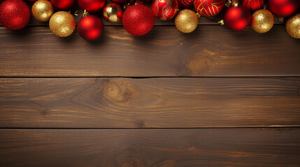 Naklejka premium red and gold Christmas corner border banner simple design