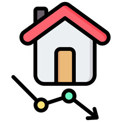 Property Sector Outline Color Icon